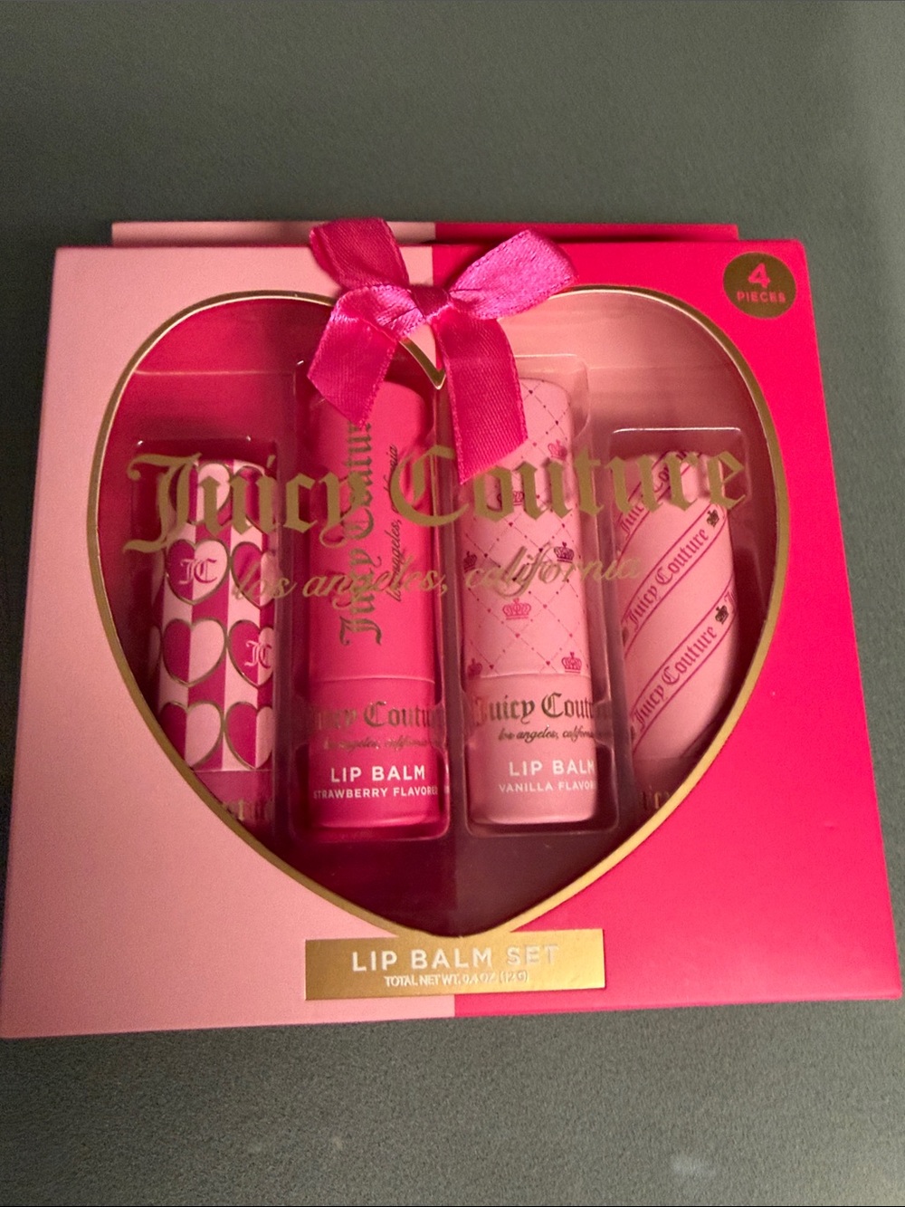 ❣️5/$25❣️Juicy Couture Pink Lip Balm Set - Gift Pack of 4